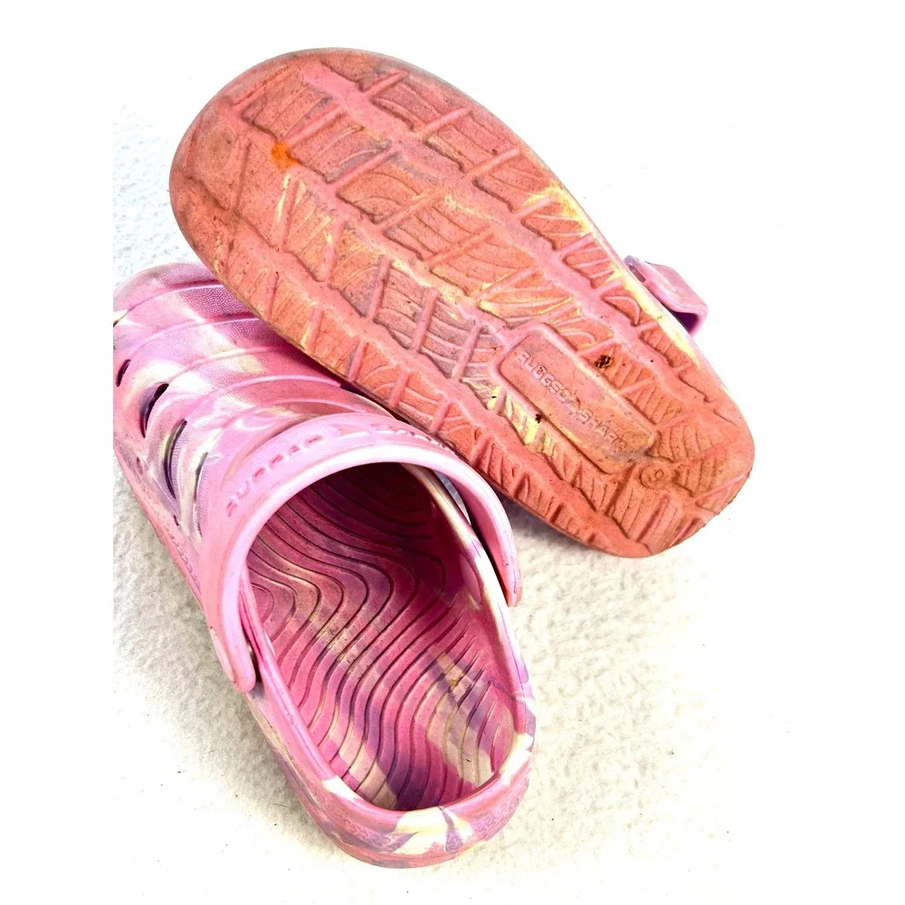 Rugged Shark Kids Pink Tie Dye Clogs Slip On Water Shoes Size 9 GTRS45SG702